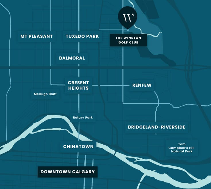 the winston golf map image